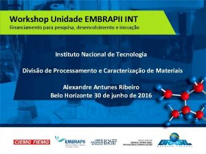 INSTITUTO NACIONAL DE TECNOLOGIA www int gov br