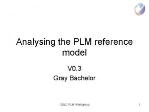 Analysing the PLM reference model V 0 3