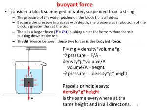 Buoyant force Buoyant force