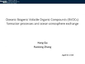 Oceanic Biogenic Volatile Organic Compounds BVOCs formation processes