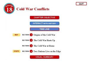 QUIT 18 Cold War Conflicts CHAPTER OBJECTIVE INTERACT