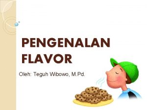Contoh flavor sintetis