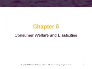 Consumer welfare