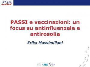 PASSI e vaccinazioni un focus su antinfluenzale e