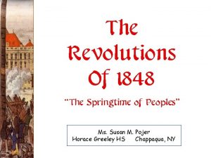 The Revolutions Of 1848 The Springtime of Peoples