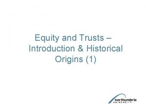 History of equity and trusts