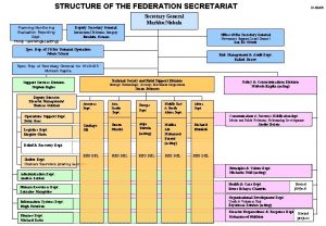 STRUCTURE OF THE FEDERATION SECRETARIAT 010806 Secretary General