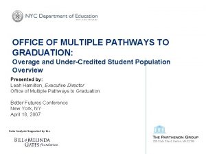 Pathways to graduation