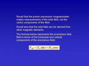 Proton precession magnetometer
