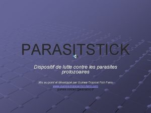 PARASITSTICK Dispositif de lutte contre les parasites protozoaires