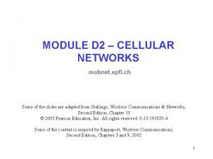 Mobile networks epfl