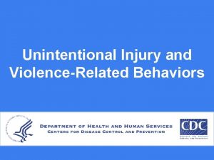 Unintentional Injury and ViolenceRelated Behaviors Percentage of High