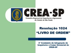 Resoluo 1024 LIVRO DE ORDEM 6 Seminrio de