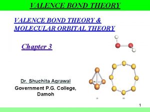 VALENCE BOND THEORY MOLECULAR ORBITAL THEORY Chapter 3