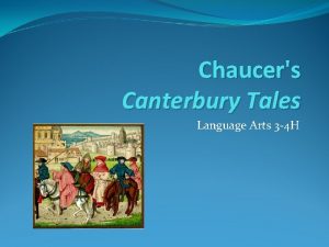 Cross section of society in canterbury tales