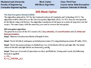 Block cipher