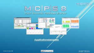 Applikationsbeispiele www mcps de CAD Computer Gmb H