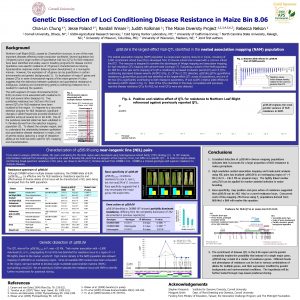 Genetic Dissection of Loci Conditioning Disease Resistance in