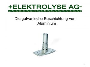 Aluminium galvanisieren