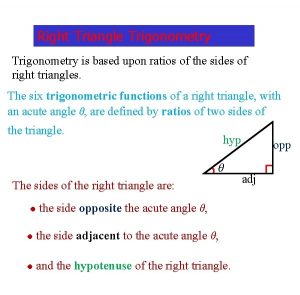 Finding angle of right triangle