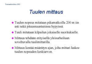 Tuulen mittaus