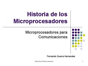 Microcontroladores historia