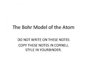 Bohr model for al