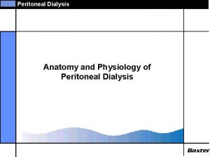 Peritoneal Dialysis Anatomy and Physiology of Peritoneal Dialysis