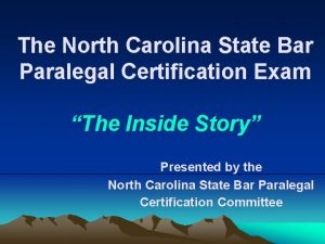 Nc state bar certified paralegal