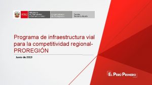 Programa de infraestructura vial para la competitividad regional