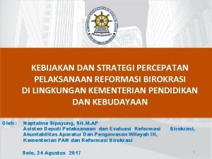 Area perubahan reformasi birokrasi