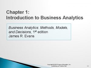 Scope of business analytics