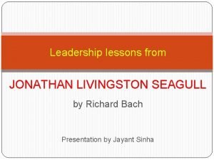 Jonathan livingston seagull moral lesson