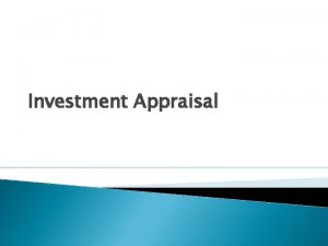 Investment Appraisal Homework Plan an activity on investment