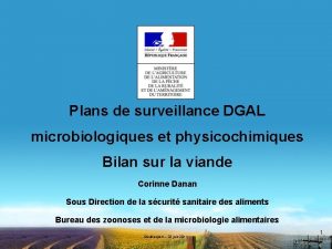 Plans de surveillance DGAL microbiologiques et physicochimiques Bilan