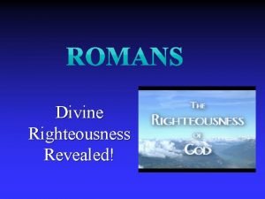 Divine righteousness