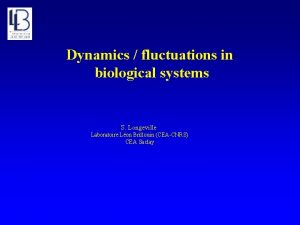Dynamics fluctuations in biological systems S Longeville Laboratoire