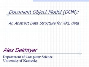 Dom data structure