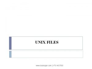 Unix vtu notes Unix vtu notes
