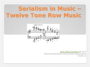 Tone row music