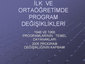 1968 hayat bilgisi programı