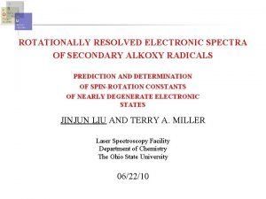 ROTATIONALLY RESOLVED ELECTRONIC SPECTRA OF SECONDARY ALKOXY RADICALS