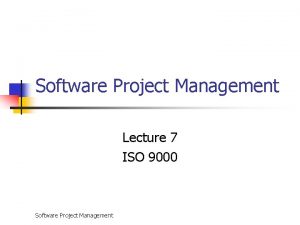 Iso 9000 software development