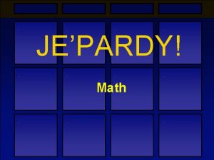 JEPARDY Math Statistics Pemdas Percents Problem Solving 100