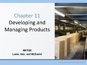 Chapter 11 developing and managing products