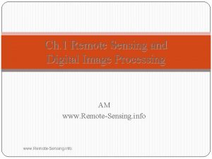 Limitations of remote sensing Limitations of remote sensing