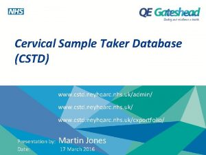 Cervical sample taker database norfolk