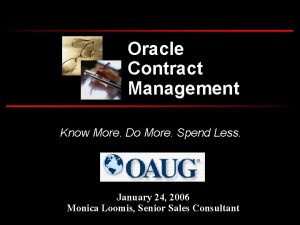 Oracle contract management