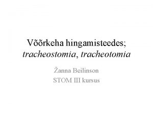 Tracheostomia