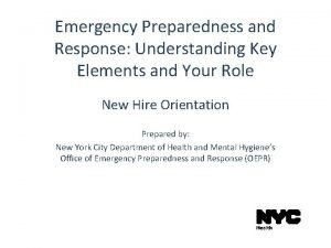 Emergency Preparedness and Response Understanding Key Elements and
